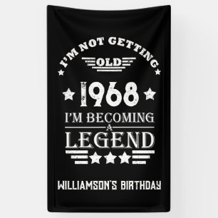 Personalised vintage 55th birthday party banner