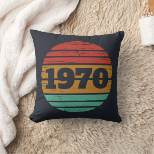 Personalised vintage 55th birthday party cushion