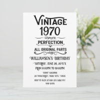 Personalised vintage 55th birthday party