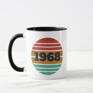 Personalised vintage 55th birthday party mug