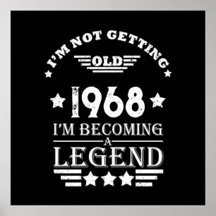 Personalised vintage 55th birthday party poster