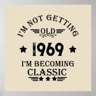 Personalised vintage 55th birthday party poster