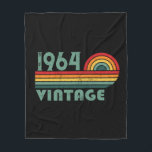 Personalised vintage 60th birthday gifts fleece blanket<br><div class="desc">You can add some originality to your wardrobe collection with this vintage classic birthday graphic design with awesome typography font lettering, It is a great gift for men, women, husbands, wife, girlfriend, and a boyfriend who will love this one-of-a-kind artwork. The best amazing and funny holiday present for your happy...</div>