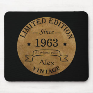 Personalised vintage 60th birthday gifts mouse pad