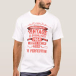 Personalised vintage 60th birthday gifts red T-Shirt<br><div class="desc">You can add some originality with this limited edition, premium quality, and original, classy, retro, and vintage-looking birthday graphic design with a cool typography font. This is a great gift idea for men, women, husbands, wives, girlfriends, and boyfriends who will love this one-of-a-kind piece of art. The best unique and...</div>