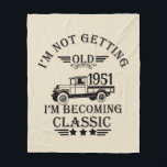 Personalised vintage 65th birthday gifts fleece blanket<br><div class="desc">You can add some originality to your wardrobe collection with this vintage classic truck graphic design with awesome typography font lettering, is a great gift idea for men, women, husbands, wife grandma, and grandpa who will love this one-of-a-kind artwork. The best amazing and funny holiday present for your happy birthday...</div>
