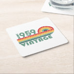 Personalised vintage 65th birthday gifts square paper coaster<br><div class="desc">You can add some originality to your wardrobe collection with this vintage classic birthday graphic design with awesome typography font lettering, It is a great gift for men, women, husbands, wife, girlfriend, and a boyfriend who will love this one-of-a-kind artwork. The best amazing and funny holiday present for your happy...</div>