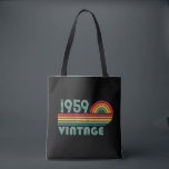 Personalised vintage 65th birthday gifts tote bag<br><div class="desc">You can add some originality to your wardrobe collection with this vintage classic birthday graphic design with awesome typography font lettering, It is a great gift for men, women, husbands, wife, girlfriend, and a boyfriend who will love this one-of-a-kind artwork. The best amazing and funny holiday present for your happy...</div>