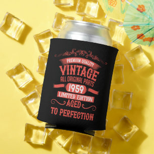 Personalised vintage 65th birthday party can cooler