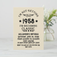 Personalised vintage 65th birthday party