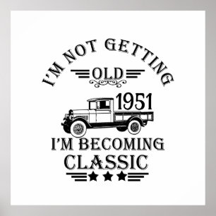 Personalised vintage 65th birthday party poster