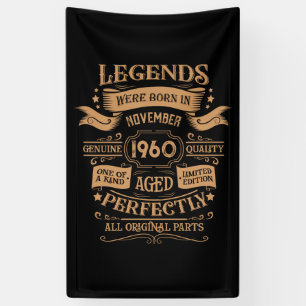 Personalised vintage 65th birthday whiskey label banner