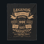 Personalised vintage 65th birthday whiskey party fleece blanket<br><div class="desc">You can add some originality to your wardrobe collection with this vintage classic birthday graphic design with awesome typography font lettering, is a great gift idea for men, women, husbands, wife girlfriends, and a boyfriend who will love this one-of-a-kind artwork. The best amazing and funny holiday present for your happy...</div>