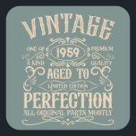 Personalised vintage 65th birthday whiskey themed square sticker<br><div class="desc">You can add some originality to your wardrobe collection with this vintage classic birthday graphic design with awesome typography font lettering. It is a great gift idea for men, women, husbands, wives, girlfriends, and boyfriends who will love this one-of-a-kind artwork. It is the best amazing and fun holiday present for...</div>
