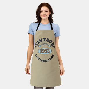 Personalised vintage 70th birthday apron