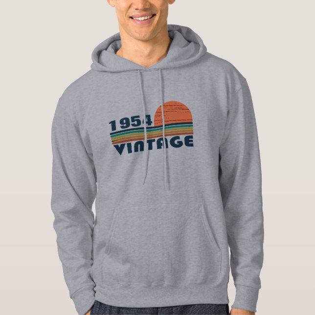 Personalised vintage 70th birthday hoodie (Front)
