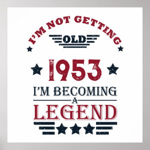 Personalised vintage 70th birthday poster