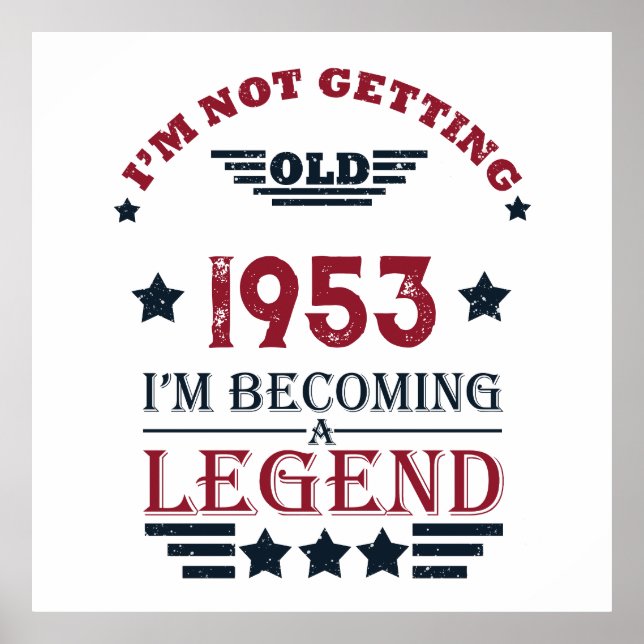 Personalised vintage 70th birthday poster (Front)