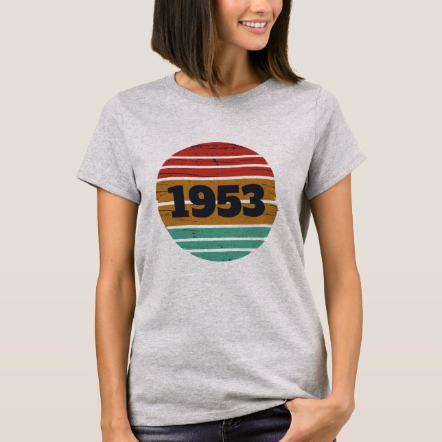 Personalised vintage 70th birthday T-Shirt (Front)
