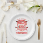 Personalised vintage 75h birthday gifts paper plate<br><div class="desc">You can add some originality to your wardrobe collection with this vintage classic birthday graphic design with awesome typography font lettering, is a great gift idea for men, women, husbands, wife girlfriends, and a boyfriend who will love this one-of-a-kind artwork. The best amazing and funny holiday present for your happy...</div>