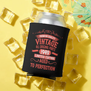 Personalised vintage 75h birthday party can cooler