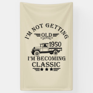 Personalised vintage 75th birthday banner