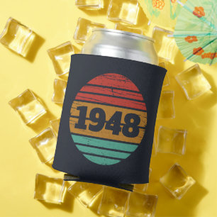 personalised vintage 75th birthday can cooler