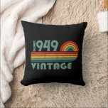 Personalised vintage 75th birthday cushion<br><div class="desc">Add some originality to your wardrobe with this vintage birthday graphic design featuring awesome typography font lettering. It's a great gift idea for men,  women,  husbands,  wives,  grandma,  and grandpa who will love this one-of-a-kind artwork. Perfect for a fun holiday present at your birthday party.</div>