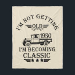Personalised vintage 75th birthday fleece blanket<br><div class="desc">Make your birthday special with this unique design. Add a touch of sophisticated elegance to your birthday celebration with our exquisite, one-of-a-kind designs. These graphics bring sophistication and originality to any product, creating a memorable and stylish gift. They are perfect for those who appreciate a touch of timeless glamour on...</div>
