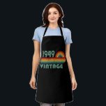Personalised vintage 75th birthday gifts apron<br><div class="desc">You can add some originality to your wardrobe collection with this vintage sunset classic birthday graphic design with awesome typography font lettering, which is a great gift idea for men, women, husbands, wives, grandma, and grandpa who will love this one-of-a-kind artwork. The best funny holiday present for your happy birthday...</div>