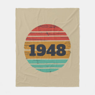 personalised vintage 75th birthday gifts fleece blanket