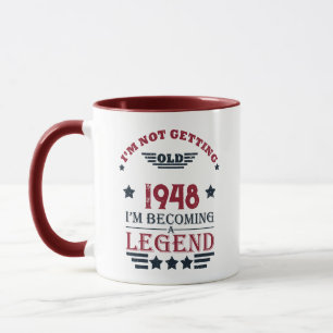 Personalised vintage 75th birthday mug