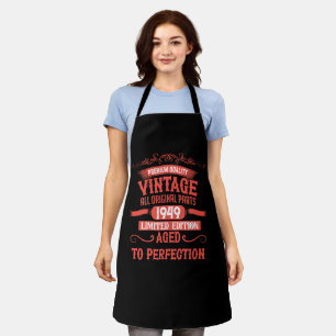 Personalised vintage 75th birthday party apron