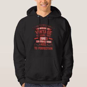 Personalised vintage 75th birthday party hoodie