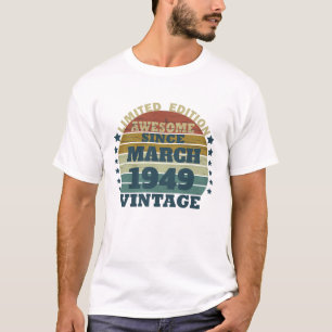 Personalised vintage 75th birthday party T-Shirt