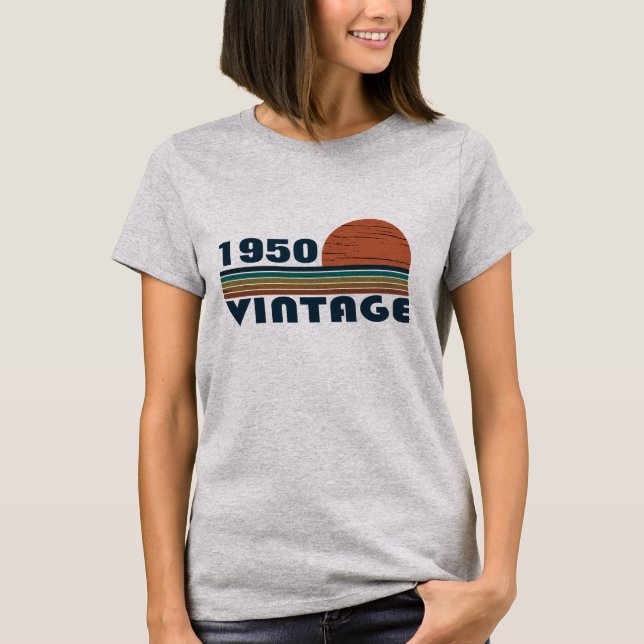 Personalised vintage 75th birthday  T-Shirt (Front)