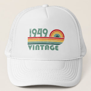 Personalised vintage 75th birthday trucker hat