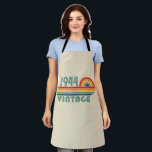 Personalised vintage 80th birthday gifts apron<br><div class="desc">You can add some originality to your wardrobe collection with this vintage sunset classic birthday graphic design with awesome typography font lettering, which is a great gift idea for men, women, husbands, wives, grandma, and grandpa who will love this one-of-a-kind artwork. The best funny holiday present for your happy birthday...</div>