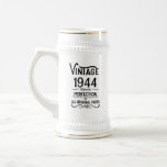 Personalised vintage 80th birthday gifts black beer stein<br><div class="desc">You can add some originality with this limited edition, premium quality, and original, classy, retro, and vintage-looking birthday graphic design with a cool typography font. This is a great gift idea for men, women, husbands, wives, girlfriends, and boyfriends who will love this one-of-a-kind piece of art. Unique and funny holiday...</div>