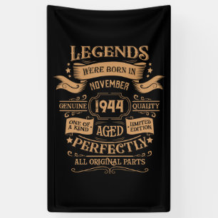 Personalised vintage 80th birthday whiskey themed banner