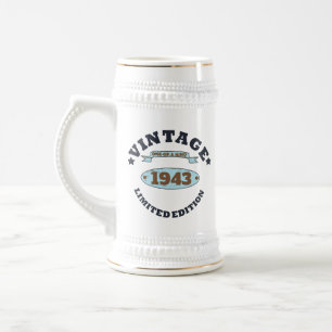 Personalised vintage 85th birthday gifts beer stein