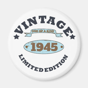 Personalised vintage 90th birthday gifts magnet