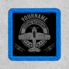 Personalised Vintage Aeroplane Pilot Flying Academ