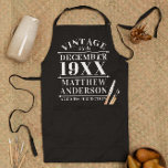 Personalised Vintage Aged to Perfection Apron<br><div class="desc">Personalised vintage aged to perfection design could be a great gift for your friends or family member,  or you can use it yourself.</div>