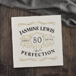 Personalised Vintage Aged To Perfection birthday Napkin<br><div class="desc">Black gold and beige fun vintage aged to perfection adult birthday napkins,  great for any age birthday celebration,  or other occasions. Custom it with your own name and text.</div>
