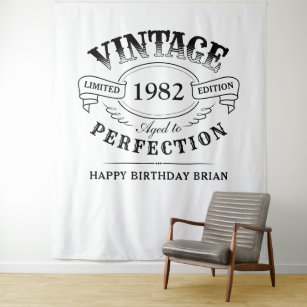 Personalised Vintage Aged To Perfection Birthday Tapestry