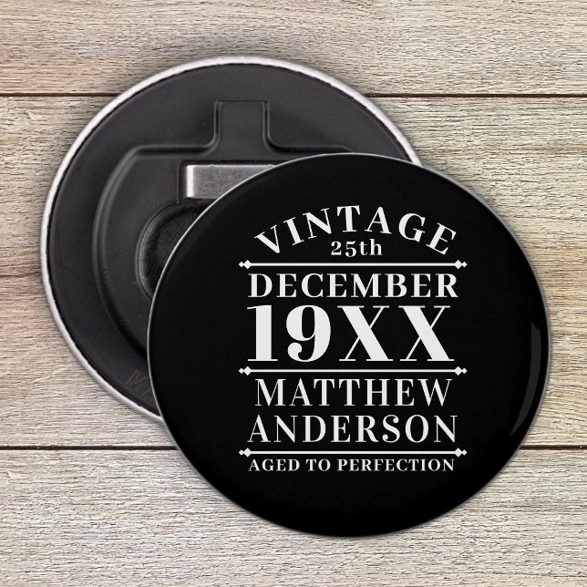 Personalised Vintage Aged to Perfection Bottle Opener (Creator Uploaded)