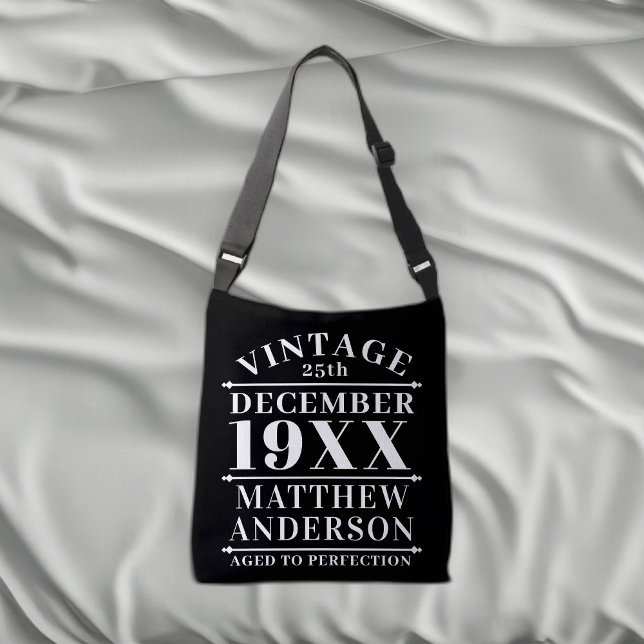 Personalised Vintage Aged to Perfection Crossbody Bag (Creator Uploaded)