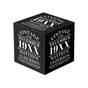 Personalised Vintage Aged to Perfection Cube