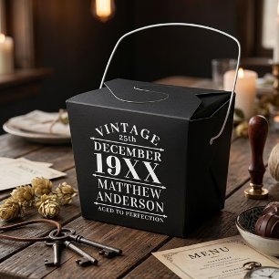 Personalised Vintage Aged to Perfection Favour Box